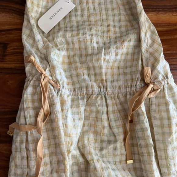 MON RENN Lucille Marigold Plaid Print Midi Skirt - Picture 10 of 12